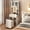 White, variant on BAYUELSWU Vanity Desk Set with Sliding Mirror and LED Lights, Makeup Vanity Desk Set with Charging Station, Small Compact Mini Corner Vanity Set with Hidden Storage Stool for Bedroom (White)