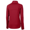 thumbnail image 3 of Women's Cutter & Buck Red New York Giants Americana Adapt Eco Knit Stretch Recycled Raglan Half-Zip Top, 3 of 3