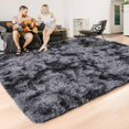 thumbnail image 4 of Alfombra ISEAU 152x244 cm Shaggy Antideslizante Gris Oscuro, 4 of 9