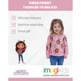 thumbnail image 2 of Dreamworks Gabby's Dollhouse Pandy Paws MerCat Cakey Cat Toddler Girls French Terry Sweatshirt Pink 2T, 2 of 5