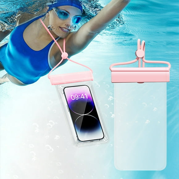 Waterproof Phone Pouch Dry Bag | IPX8 Diving Case for Rafting Swimming Boating | Touch Screen PVC Material | Fits Smartphones Up to 6.7” | Adjustable Lanyard | 1 Piece | 22.3x10.8x2cm