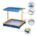 thumbnail image 5 of Teamson Kids Outdoor 46" x 46" Sand Box with Adjustable Canopy, 5 of 12
