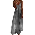 thumbnail image 2 of JUNWELL Robes d'Été pour Femmes Mode Femmes Robe Ample Col en V Été Manches Courtes en Coton et Lin, 2 of 4