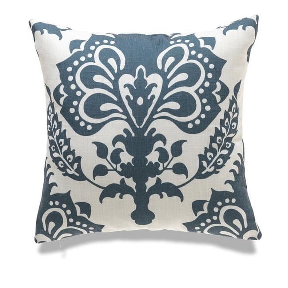 MDR Trading Inc. HU-VA1818KS05OP White With Navy Blue Print And Polyester Insert Pillow