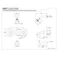 thumbnail image 4 of Kingston Brass Kb671 Twin Handles Pressure Balanced Tub And Shower Faucet With Volume Control - Polished Chrome Finish, 4 of 4