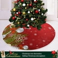 thumbnail image 6 of FMSHPON Christmas SnowflakesBells Xmas Christmas Tree Skirt Stand Mat for Holiday Party Decoration Indoor Outdoor 48 inches, 6 of 6