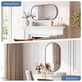 thumbnail image 5 of GIANNA 24"x36" Oval Bathroom Mirror – Metal Frame, Elliptical Wall Mirror for Vanity, Black, 5 of 5
