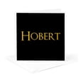 thumbnail image 5 of 3drose, Hobert Popular Baby Boy Name in America. Yellow on Black Gift, Charm, 6 Greeting Cards with Envelopes, 5 of 7