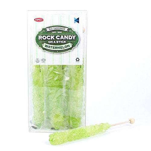 Extra Large Rock Candy Sticks 12 Watermelon Lollipop Light Green