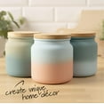 thumbnail image 4 of (2 pack) Plaid Surfaces Glass Jar with Bamboo Lid, 550 ml Clear Jar for DIY Arts and Crafts, 4 of 7