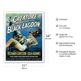 thumbnail image 2 of Creature From The Black Lagoon - Starring Julia Adams, Richard Carlson - Vintage Film Movie Poster c.1954 - Fine Art Matte Paper Print (Unframed) 11x14in, 2 of 4