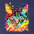 thumbnail image 5 of Wild Bobby Dean Russo Colorful Blue Eyes Cat Cat Lover Men Premium Tri Blend Tee, Vintage Navy, Small, 5 of 5