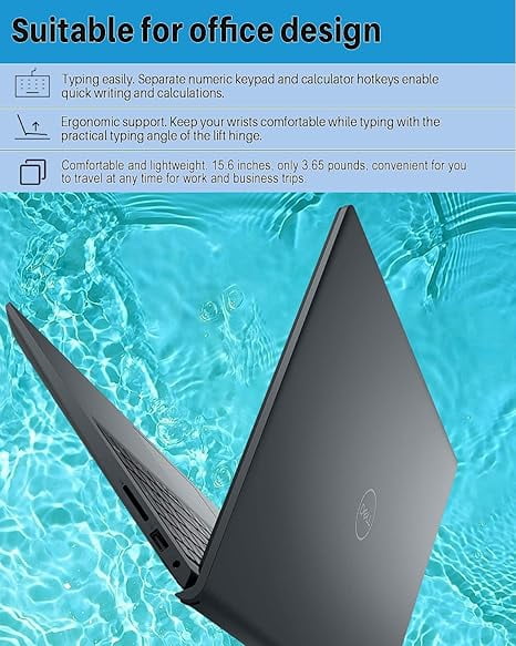 Dell Inspiron 15 3520 Laptop for Business, 15.6" FHD Display, Intel 10-Core i5-1235U, 16GB RAM, 512GB SSD, Windows 11 Pro, Wi-Fi 6, Office Pro Lifetime License