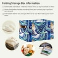 thumbnail image 5 of Coolnut Colorful Marble Texture Foldable Canvas Storage Bin, Sturdy Fabric Storage Basket with Handles, Storage Cube Box for Organizing Shelf Nursery Toy Closet 2PCS#102 Home Decor, 5 of 7