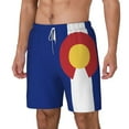 thumbnail image 5 of Mens Colorado Flag 2 in 1 Quick Dry Swim Trunks with Compression Liner Beach Shorts, 5 of 6
