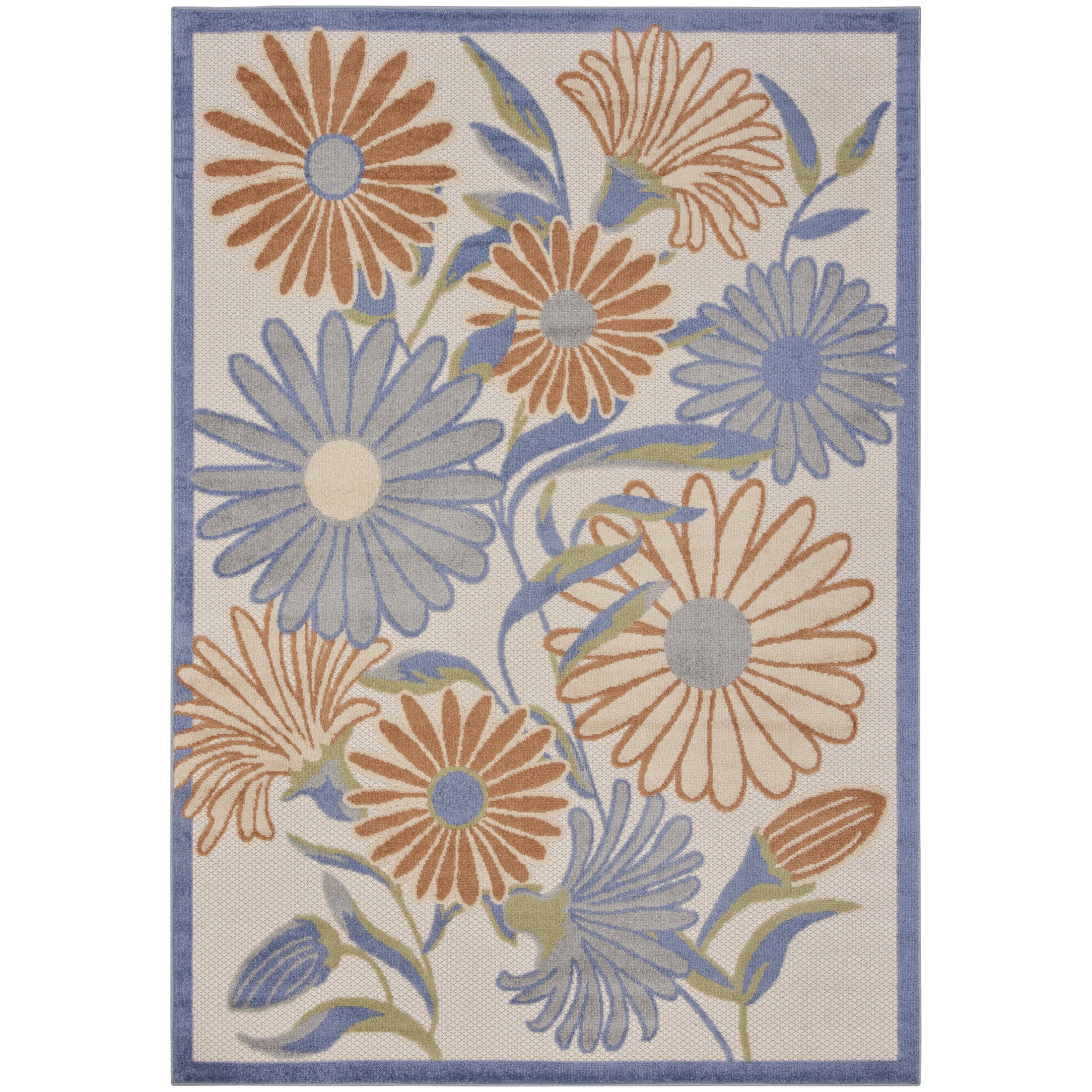 Nourison Aloha 3'6" x 5'6" Beige Multicolor Contemporary Rug