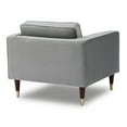 thumbnail image 3 of Somerset Grey Velvet Mid Century Club Chair, 3 of 3
