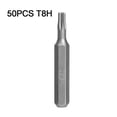 thumbnail image 3 of 50pcs 4mm Small Hex Shank Screwdriver Bits Set for Torx Plum Blossom Head Tools, T8H, Durable Torx Plum Blossom Bits, Professional Screwdriver Set for Power Tools, 3 of 7