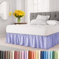 thumbnail image 1 of CGK Unlimited Ruffled Lavender Queen Bed Skirt - Hotel-Quality with 21 in. Drop - Elastic Wrap Around Dust Ruffle for Easy Fitting, 1 of 5