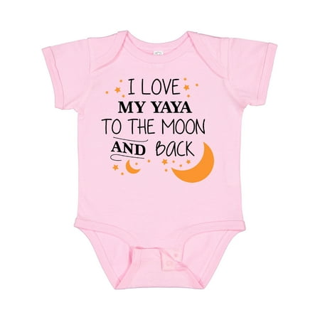 Inktastic I Love My Yaya to the Moon and Back Boys or Girls Baby Bodysuit