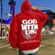 thumbnail image 1 of MHFRRA Sudadera con Capucha Estampada para Uso Diario Sudadera Informal para Mayor Comodidad y Estilo En Actividades Deportivas y de Ocio Rojo, 1 of 5