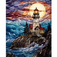 thumbnail image 1 of (sz4695) Pintura Cristal Faro Diamante Serie Paisaje Resina 40*50CM, 1 of 9