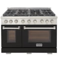 thumbnail image 5 of Professional 48-in Propane Gas Range in Black with True Simmer Burners, 5 of 14