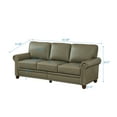 thumbnail image 2 of Classic Living Room Nails Sofa Grey Faux Leather, 2 of 8