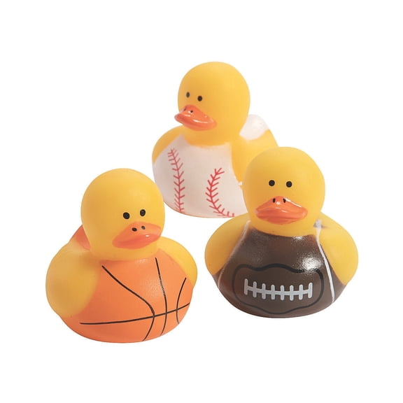 Mini Sports Rubber Duckies Assortment, Toys, Party Supplies, 72 Pieces