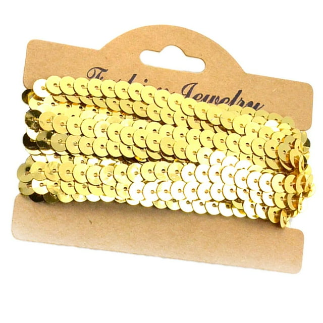 Abbracc 5yad Flat Sequin Paillette Roll,Spangle Sewing Craft Connection for DIY Golden