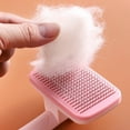 thumbnail image 5 of Kumdkd Self-Cleaning Deshedding Brush for Dogs & Cats – Gentle Grooming Tool with Stainless Steel Pins, 3 Colors, Lightweight (Pink, 9x5cm), 5 of 9