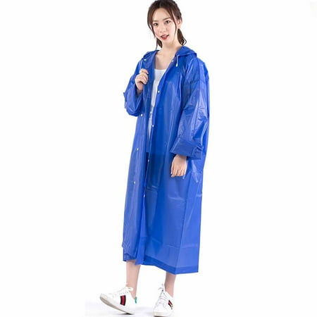 Reusable Portable Raincoats for Adults EVA Travel Camping Walking Rain Jackets Breathable Rainwear with Hood