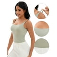 thumbnail image 3 of Unique Bargains Women's Shelf Bra Basic Tank Adjustable Spaghetti Strap Camisole S Green, 3 of 6