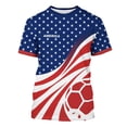 thumbnail image 3 of 2026 Soccer Cup Dynamic Jersey for Men, Short Sleeve Crew Neck Athletic Tee with National Team Pattern & Ball Graphic for Match Day & Training Blue 16, 3 of 7