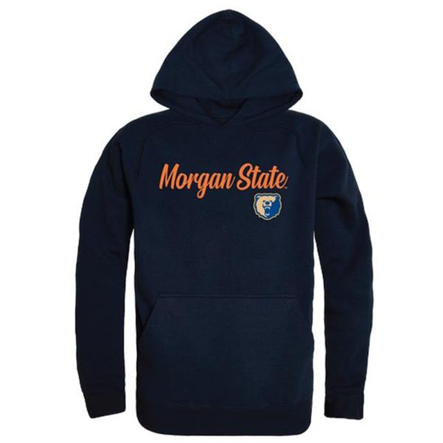 W Republic 558-224-NVY-04 Morgan State University Sweat à Capuche Script pour Hommes, Marine - Extra Large