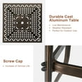 thumbnail image 4 of Ktaxon 31.5" Patio Bar Height Table, All-Weather Cast Aluminium Square Bar Bistro Table with 2" Umbrella Hole, Outdoor Tall Table for Porch Balcony Backyard Garden, Antique Bronze, 4 of 7