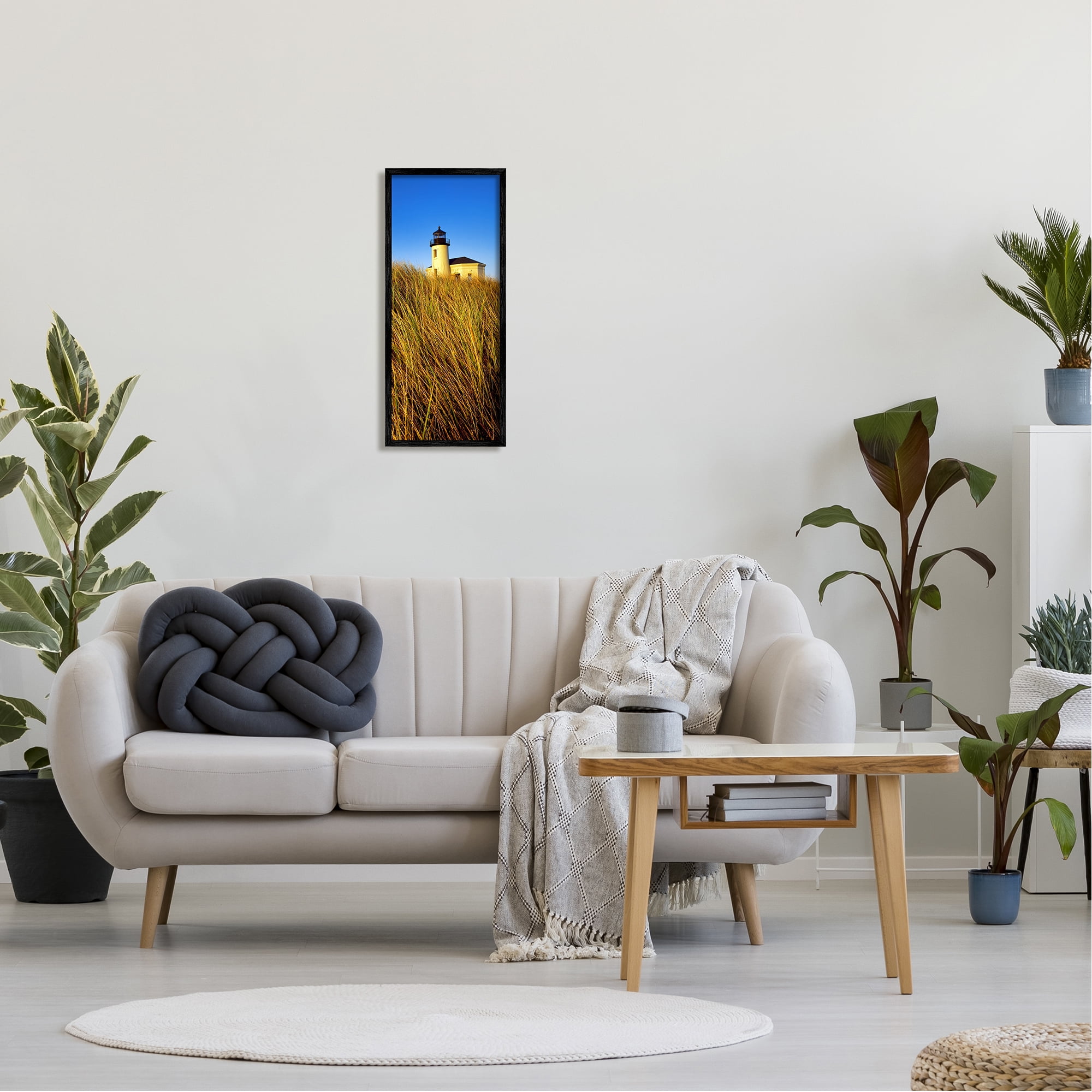 Stupell Industries Coastal Lighthouse Photography Coastal Photography Black Framed Art Print Wall Art