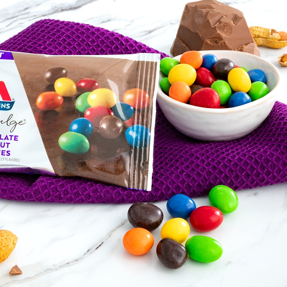 Atkins Endulge Assorted Variety Pk, Peanut Candies & Milk Chocolate Caramel Squares, 20 Ct
