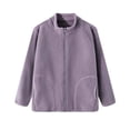 thumbnail image 2 of Kids Warm Jacket Solid Color Zip Up Jacket Long Sleeve with Pocket Casual Coat Daily School Outdoor Outerwear for Boys Girls, 2 of 5