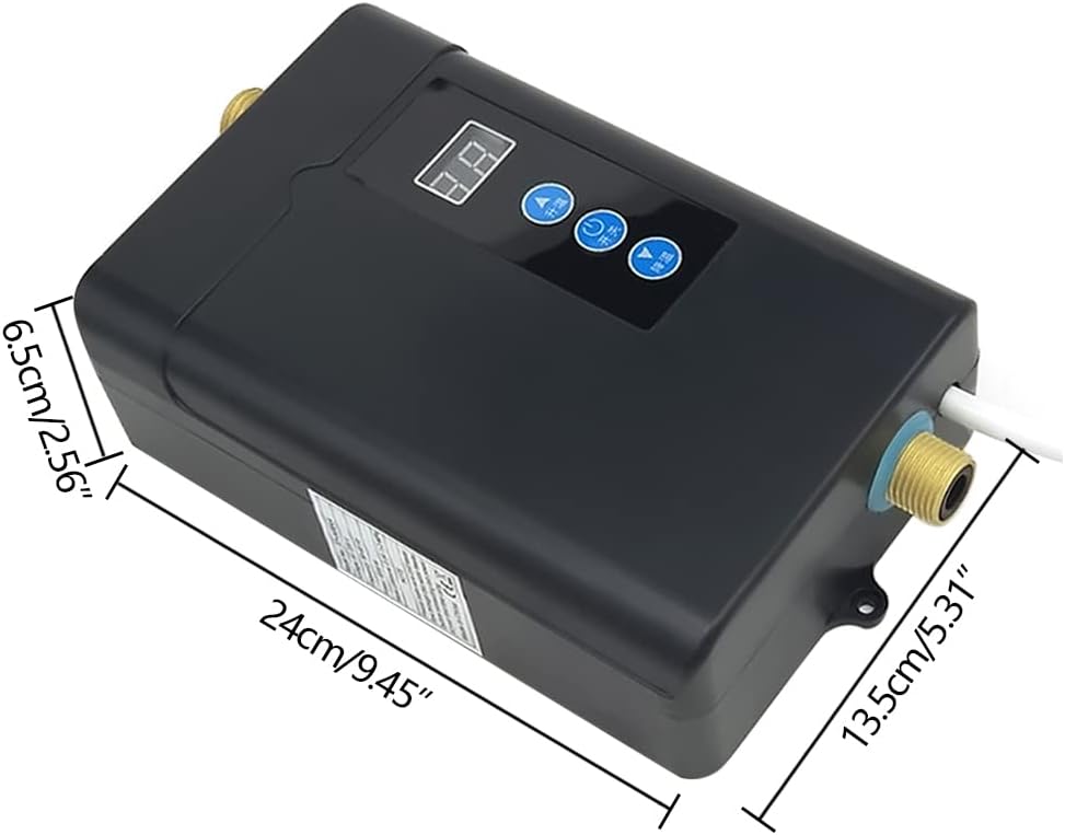 Tankless Water Heater Electric 3KW 110V With Remote Control Temperature Display Electric Tankless RV Water Heater for Under Sink Tap Home