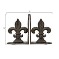 thumbnail image 4 of Creative Co-Op Fleur de Lis Shaped Iron (Set of 2 Pieces) Bookends, Bronze, 4 of 6