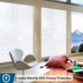 thumbnail image 4 of Window Film Self Adhesive Window 45x100cm Electrostatic Shield Privacy Anti-UV Anti-Glance Decorative Film for Home Office Bedroom Kitchen- Rectangular Grid Pattern, 4 of 5