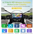 thumbnail image 3 of Carpuride Moto Pantalla CarPlay, Cámaras de Tablero Dual 1080P, Impermeable IP67, Pantalla Táctil (603D), 3 of 13