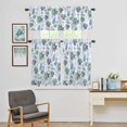 thumbnail image 4 of Kitchen Window Curtains Valance and Tier Set, Ocean Coral Starfish Shell Rod Pocket Tier Curtain Valance Set, Nautical Anchor Compass Light Filtering Cafe Curtains for Bedroom Living Room, 4 of 9