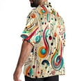 thumbnail image 3 of Note Men's Casual Button Down Short Sleeve Printed Summer Beach Shirts, 3 of 6