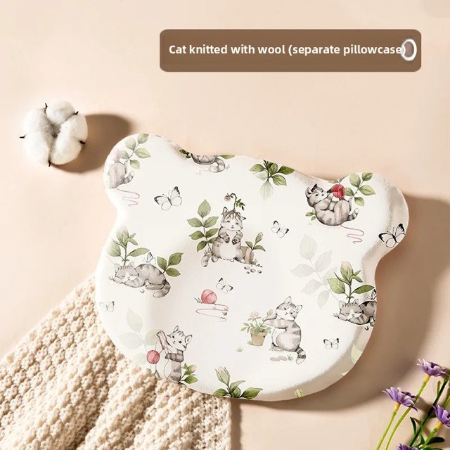 Almohada de silicona transpirable para bebé, cojín ortopédico antideslizante para dar forma a la cabeza para recién nacido, suministros para niños de 0 a 6 meses