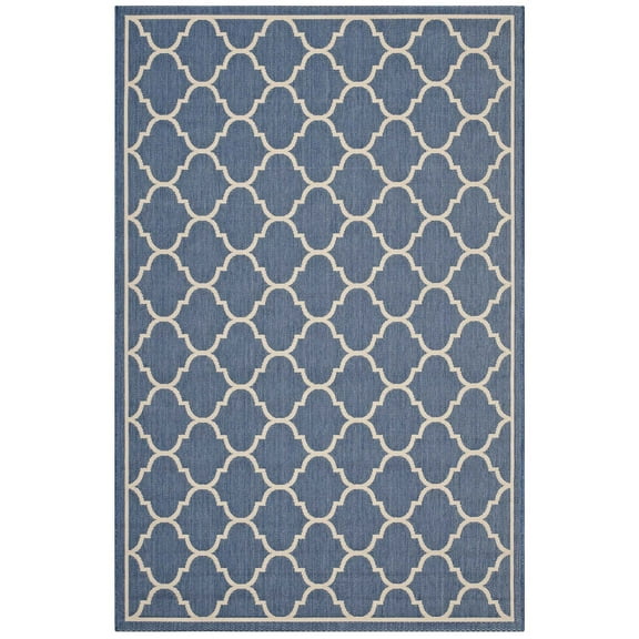 Modern Contemporary Urban Living Lounge Room, Indoor and Outdoor Area Rug Runner Floor Carpet, Moroccan Style, Fabric, Multi Blue