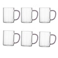 thumbnail image 4 of 6x 300ml Water Cup Espresso Glass, Reusable Clear Heat Resistant Glass Mug with Handle, Coffee Cup for Tea, Beverage, Latte Espresso Living Room Pink, 4 of 8
