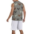 thumbnail image 2 of Naloa Rooster Basketball Jersey Reversible Men's Mesh Athletic Sports Shirts Training Practice S-4XLSmall, 2 of 6