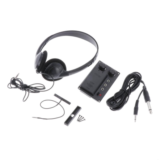 Sonducket Sistema de recogida piezoeléctrica de violín con cable de auriculares Juego piezoeléctrico Piezas de bricolaje Accesorios para instrumentos musicales